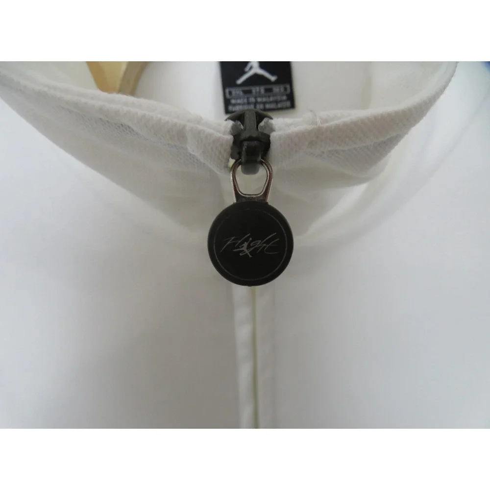 Vtg Air Jordan Flight Track Jacket Mens 3XL White Full Zip Basketball Jumpman